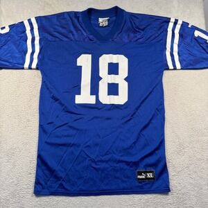 Vintage 90s Puma Indianapolis Colts Peyton Manning 18 Football Jersey Mens XL
